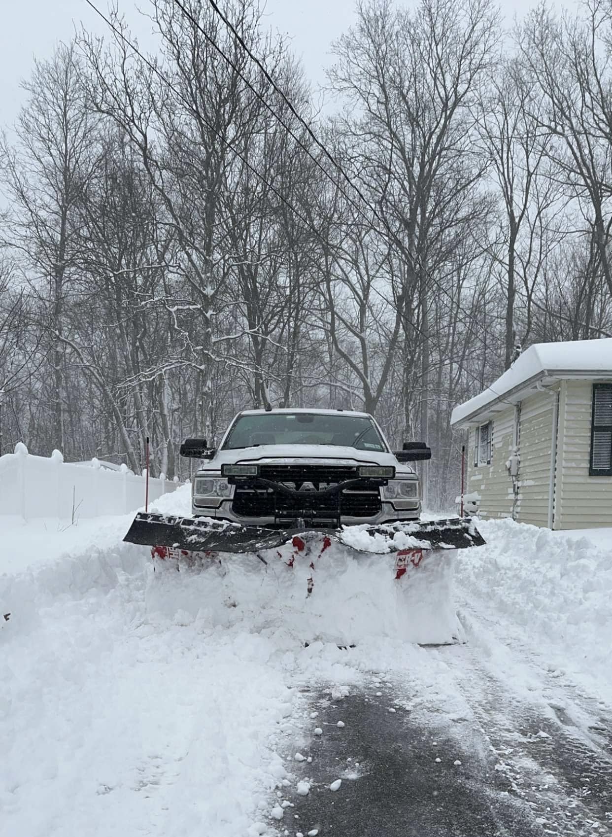 Snow plowing services